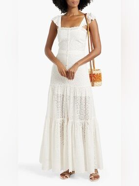 Veronica Beard Aislin Broderie Anglaise Cotton Maxi Dress